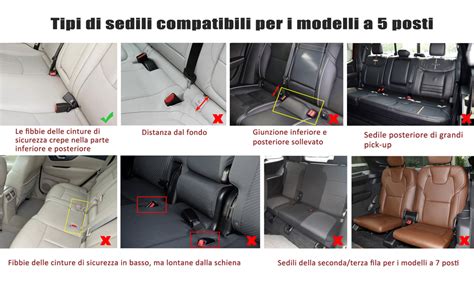 Compatibilità dei coprisedili con i sistemi di sicurezza dell'auto