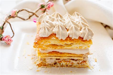 Millefoglie con pasta frolla e crema al caffè