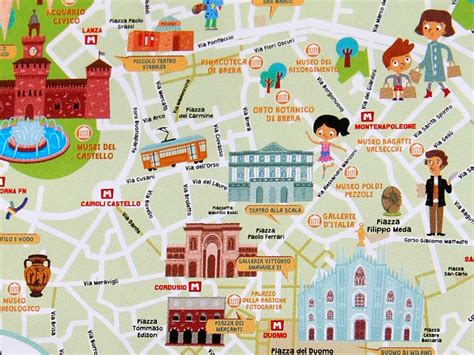 mappa stilizzata della città di Verona con icone di negozi per bambini
