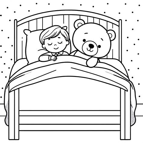 Bambino che dorme con un orsetto