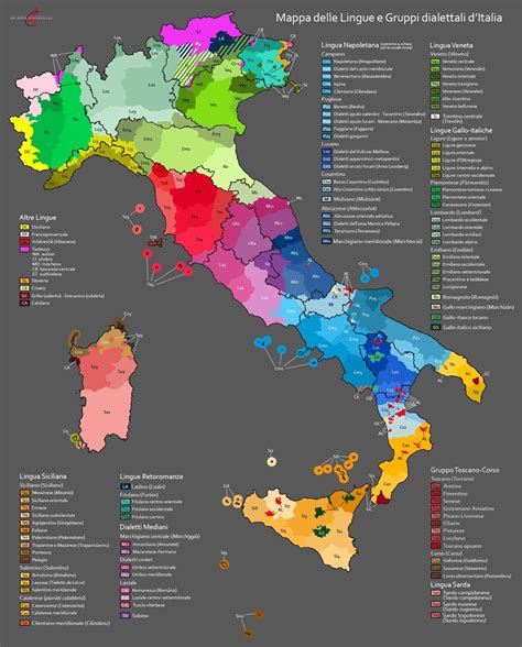 Mappa delle varietà linguistiche lombarde
