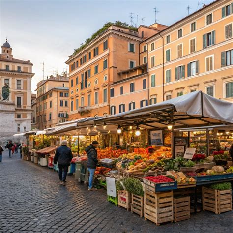 immagine di un mercato rionale con verdure fresche e di stagione