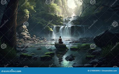 Una donna in meditazione circondata da simboli floreali e naturali, che rappresenta la connessione tra la terra e il sacro