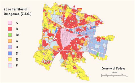 Dettaglio delle zone urbanistiche di Bari