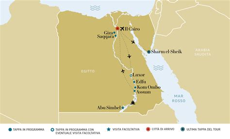 Mappa dell'Egitto con Sharm El Sheikh evidenziata