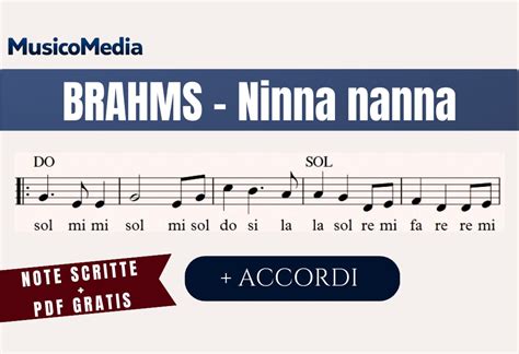 spartito di una ninna nanna classica