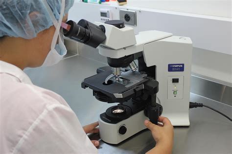 Microscopio in laboratorio di PMA
