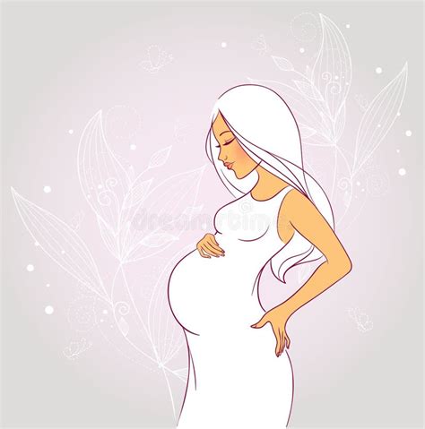 illustrazione di una donna incinta che respira facilmente in un ambiente sereno