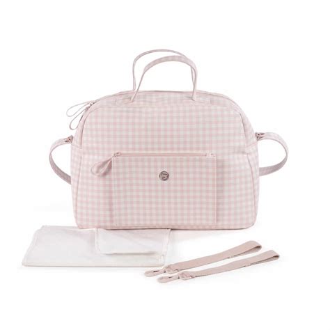 borsa fasciatoio rosa stampata