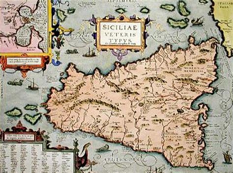 mappa storica della Sicilia e i luoghi legati alle leggende mafiose