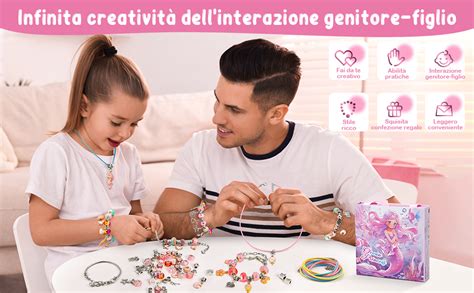 Bambini che creano gioielli con perline Battat