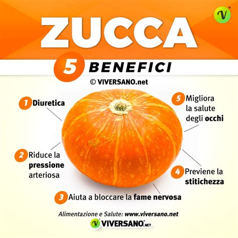 Tavola comparativa delle proprietà nutrizionali della zucca