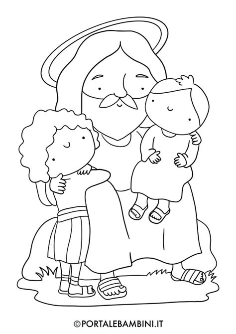 Bambini che colorano disegni sul Natale e la culla di Gesù