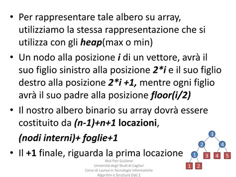 Mapping di un heap binario su un array