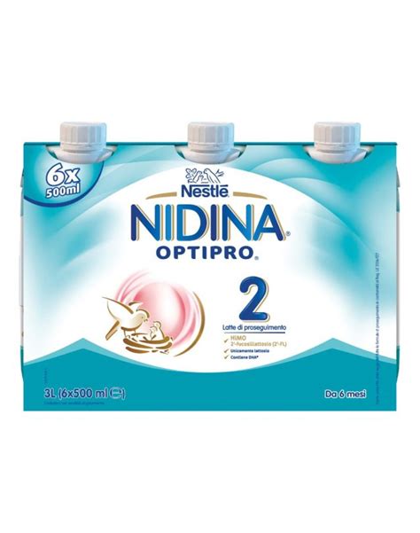 Bottiglia di Nidina Optipro 2 liquida con tappo richiudibile