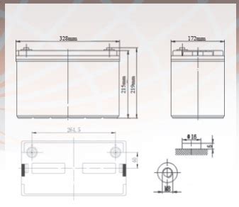 illustrazione schematica di una batteria al piombo sigillata Peg Perego 12V con indicazione dei contatti