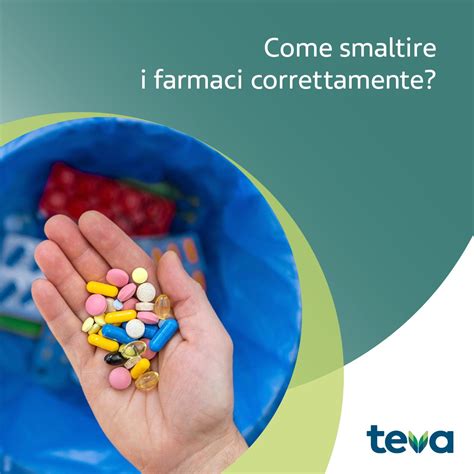 diagramma esplicativo riguardante il corretto smaltimento dei farmaci e l'impatto ambientale