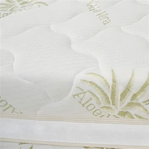 Esempio di materasso in Aloe Vera e corredo tessile