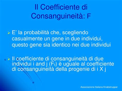 Diagramma coefficiente di consanguineità