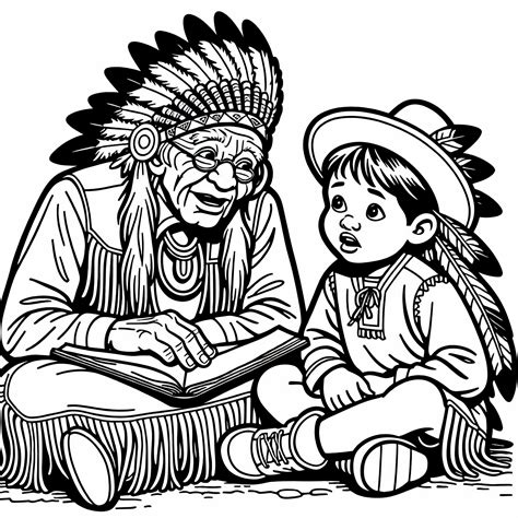 Un anziano che racconta una storia a un bambino, simboleggiando la trasmissione orale