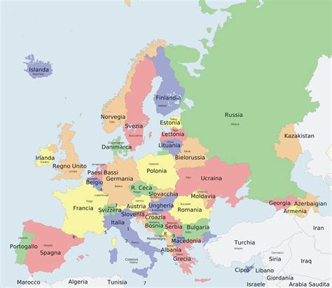 Mappa diffusione nome Caterina in Europa