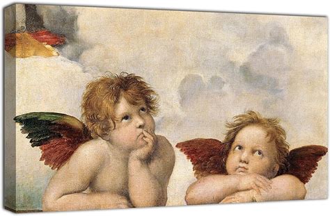 Dipinto barocco con angeli e cherubini