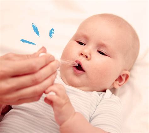 Bambino con un contagocce