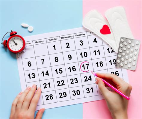 Calendario con giorni evidenziati prima e dopo il ritardo mestruale