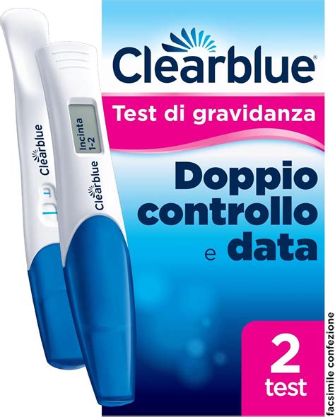 Confezione di test di gravidanza Clearblue con indicazione della data di scadenza