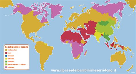 Mappa che mostra la diffusione delle congregazioni religiose nel mondo