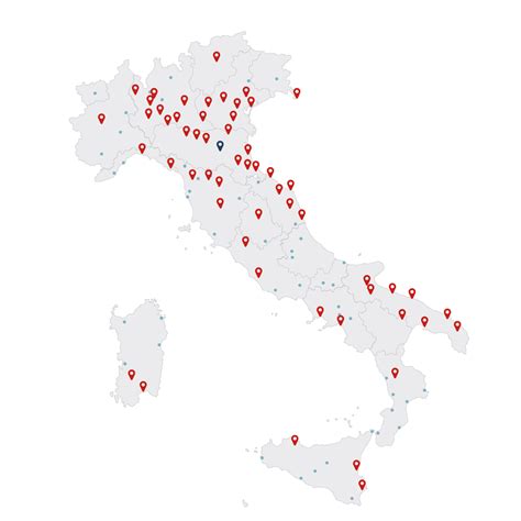Mappa delle sedi Max Factory in Italia