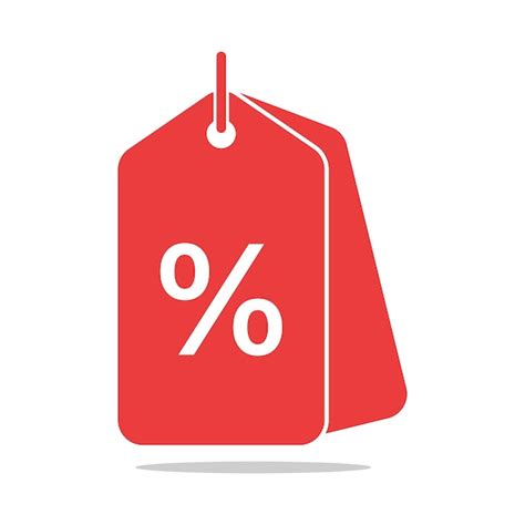 Simbolo di sconto e offerte su prodotti