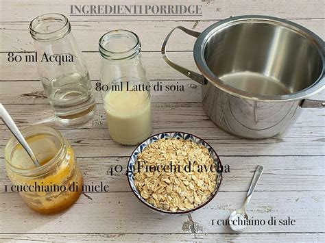Ingredienti per porridge di avena