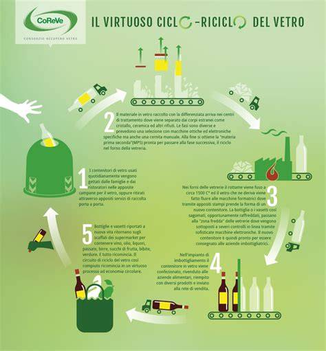 infografica benefici riciclo vetro