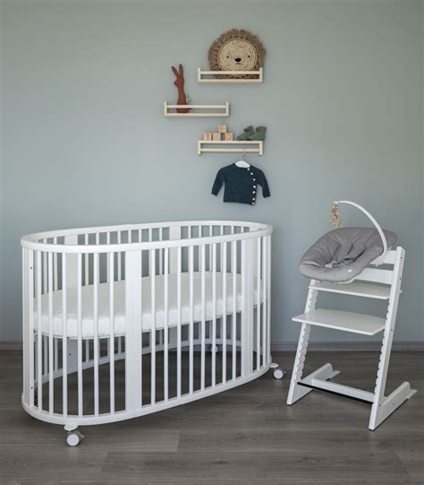 Culla Stokke con copertina in tessuto naturale