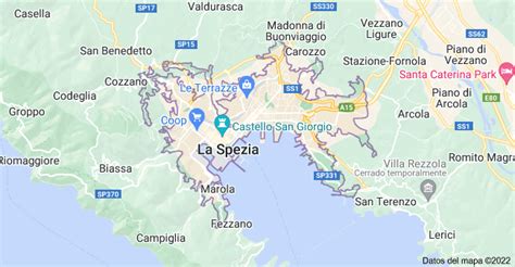 Mappa della Spezia con punti di consegna