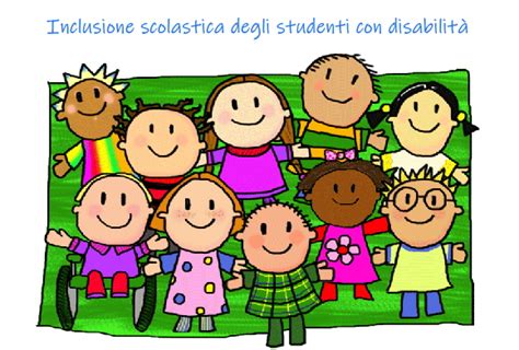 Simbolo di inclusione scolastica per bambini con disabilità