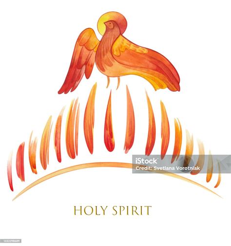 Icona dello Spirito Santo come lingue di fuoco