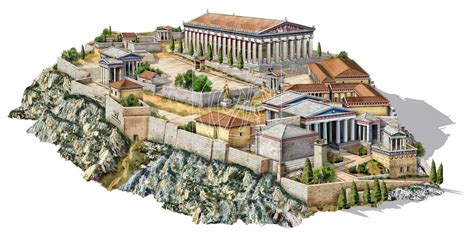 Ricostruzione ideale dell'Acropoli di Atene