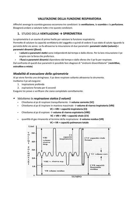grafico che illustra il miglioramento della funzione respiratoria nei primi anni di vita