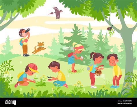 bambini che osservano la natura in laguna