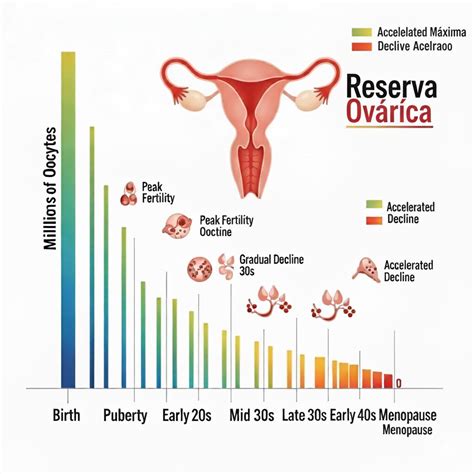 infografica che mostra la relazione tra età e riserva ovarica