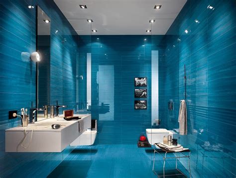 Paletta colori per il bagno blu e verde