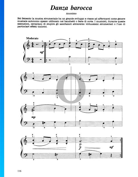 Spartito musicale di facile esecuzione